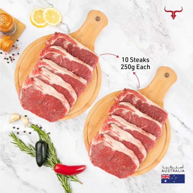 Ajman- 10 steaks offer AUS Grass-Fed Beef Striploin