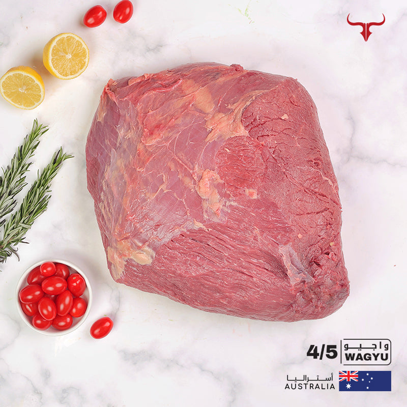 لحم بقري واغيو أسترالي قطعة فخذ كاملة (Topside) 9 كجم درجة تصنيف 4/5