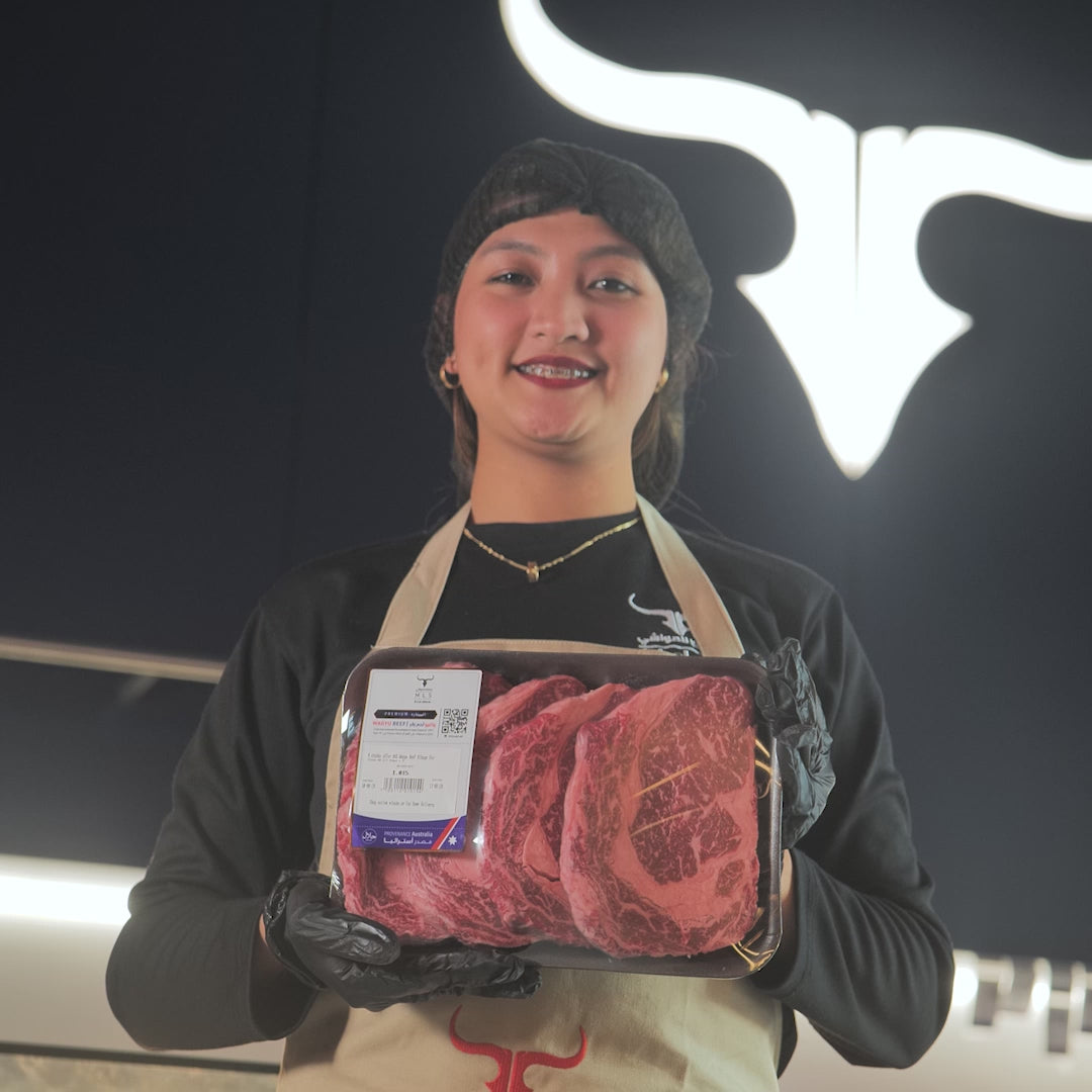 4 steaks offer AUS Wagyu Beef Ribeye Steak MB 6/7