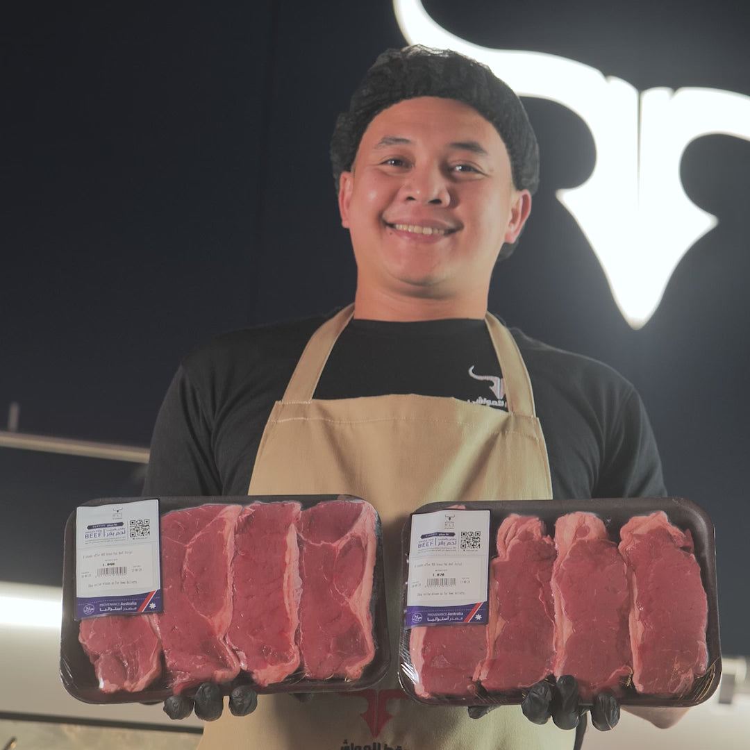 8 steaks offer AUS Grass-Fed Beef Striploin
